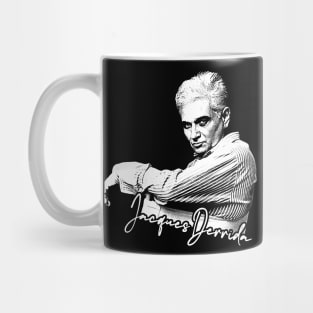 Jacques Derrida // Retro Fan Artwork Mug